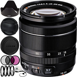Fujifilm XF 18-55mm f/2.8-4 R LM OIS Zoom Lens 12PC Accessory Kit - Includes Manufacturer