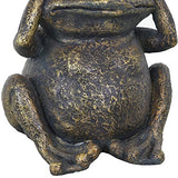 Sunnydaze 3 Wise Frogs Statues - Hear No Evil, See No Evil, Speak No Evil - Garden Decor - Artistic Polystone Sculpture - Indoor/Outdoor Figurine - 10-Inch