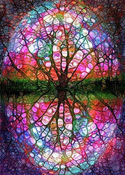 5D Diamond Painting Kits for Adults, Full Drill DIY Diamond Art Kits, Crystal Rhinestone Embroidery Pictures, Arts Craft for Home Wall Decor, Colorful Landscape Tree, Canvas 12x16inch