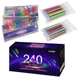 Tanmit 240 Gel Pens Set 120 Colored Gel Pen plus 120 Refills for Adults Coloring Books Drawing