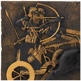 Design Toscano QL13833 Assyrian War-Chariot Wall Sculpture, 13 Inch, Black