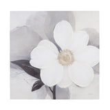 Madison Park Canvas with Hand Embellishment Home Décor Midday Bloom Wall Art, White