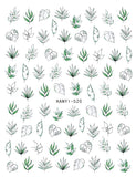 JMEOWIO 12 Sheets Spring Flower Nail Art Stickers Decals Self-Adhesive Pegatinas Uñas Leaf Floral Summer Nail Supplies Nail Art Design Decoration Accessories