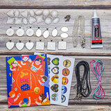 Juboury Girls Jewelry Making Kit - Jewelry Craft Kit, DIY Pendant Necklace and Bracelet Crafting Set for Kids and Teen Girls, Make 12 Necklaces and 2 Bracelets with Craft Supplies