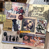 Vilikya Antique Journaling Supplies, Scrapbooking Materials Set with Stickers and Papers, Vintage Ephemera for Junk Journal, Decorative Photo and Tag for Travel Journal, Diary, Card Making, Frame, Album, Craft Art 59pcs