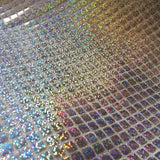 Hologram Square Faux Sequin Silver 45 Inch Fabric by the Yard (F.E.®)