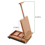 Falling in Art Beech-Wood Light Weight French Easel with Aluminum Tripod