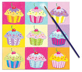 Faber-Castell Paint by Number Cupcake Pop-Art - Complete Paint by Number Kit for Kids