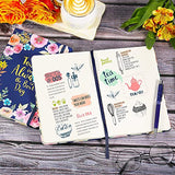 Ruled Notebook/Journal - Hardcover Notebook/Journal with Premium Thick Paper, 5.59" x 8.26", Perfect for Office Home School & Note Taking, Blue Flower