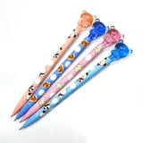 4Pcs 4 Colors Cute Kawaii Lovely Bear Press Mechanical Pencil Writing Student Stationery Automatic Pencil For Draft Drawing, Carpenter, Crafting, Art Sketching Party Gifts Office Supply 0.7mm