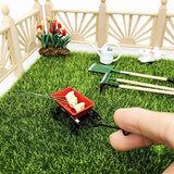 F Fityle 1 Set 1/12 Dollhouse Miniature Mini Metal Cart Tractors Toys Home Fairy Garden Tools