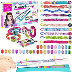 Friendship Bracelet Making kit for Girls Crafts Beaded Bracelets Making Toys for Girls,Jewelry Making Loom Bracelet Maker Kit for Kids Ages 6-12 Year Old Girl Birthday Gifts