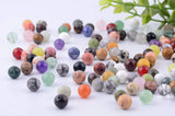 Natural Stone Beads 200pcs Mixed 8mm Round Genuine Real Stone Beading Loose Gemstone Hole Size 1mm DIY Charm Smooth Beads for Bracelet Necklace Earrings Jewelry Making (Stone Beads Mix 200pcs)