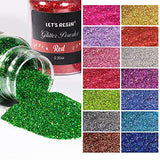 LET'S RESIN 15 Colors Holographic Glitter, Resin Fine Glitter Powder Tumbler Glitter(Each 0.35oz), High Craft Glitter for epoxy, Slime, Epoxy Tumblers, Nail Art