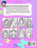 Anime Doodle Girls: Coloring Book (Doodle Coloring book by JennyLuanArt) (Volume 1)