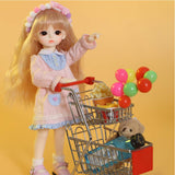 1/6 Bjd Doll Sd Doll 26cm 10.2 Inches Fashion Lovely Doll Full Set Lovely Simulation Joint Girl Child Toy Birthday, A
