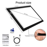 Light Box for Tracing-A4 Portable Light box ,Ultra-Thin Light Board ,Light Pad Tracer with 2 Magnets,Stepless Dimmable Light Table for Artists Drawing,Diamond Painting,X-ray View (2 Magnets Included)