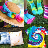 Tie Dye Kit，26 Colors Fabric Dye Kits for Kids, Adults and Groups with Rubber Bands, Gloves, Funnel, Apron,Table Covers and Spray nozzles Add Water Only for Party Gathering Festival User-Friendly