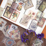 240 Sheets Scrapbooking Sticker Washi Sticker Vintage Postage Stamp Sticker Sealing Sticker Planner Stickers Retro Decoration for Notebook Diary Album Journals DIY Arts and Crafts (Ancient)