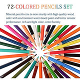 72 Colored Pencils for Drawing - IIHOMES Color Pencils Set with 72 Count Coloring Pencils, Sharpener and Canvas Pencil Bag for Adult and Kid Coloring Books