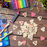 popokk 300 Pieces 1 Inch Wood Heart Cutouts Unfinished Blank Wooden Heart Shaped Slices Discs Guest Book Blank Wood Sign DIY Craft Pieces for Wedding Ornaments Christmas Party DIY Supplies