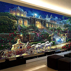 RAILONCH DIY 5D Diamond Painting by Number Kits for Adults Round Drill Rhinestone Pictures Arts Craft for Home Wall Decor (150 x 75 cm)