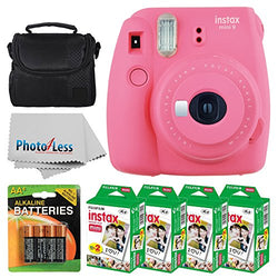 Fujifilm instax mini 9 Instant Film Camera (Flamingo Pink) + Fujifilm Instax Mini Twin Pack Instant