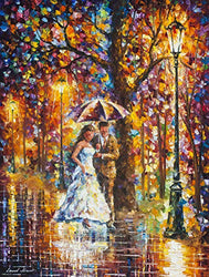Couple Wall Art Anniversary Oil Painting On Canvas By Leonid Afremov Studio - Dream Wedding