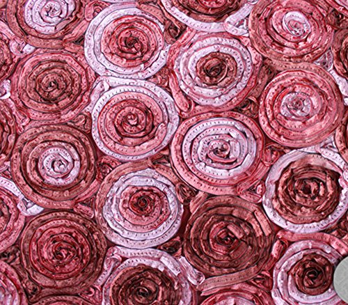 Taffeta Fabric Multi-Color Circle Embossed 58" Wide Sold By The Yard (MAROON)