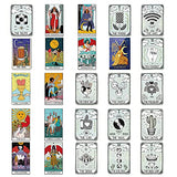 Tarot Card Stickers of 50 Vinyl Divination Decal Merchandise Laptop Stickers for Laptops, Computers, Hydro Flasks, Skateboard and Travel Case