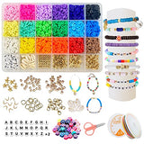 5000 Pieces Beads for Jewelry DIY Colorful Bracelet,Heishi Beads for Jewelry Making Bracelet DIY Craft Kit,Necklace Earrings Ring,Beads for Bracelet Adults Kids