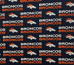 100% Cotton Quilt Prints - DENVER BRONCOS Fabrics/60 Wide/Sold by the yard