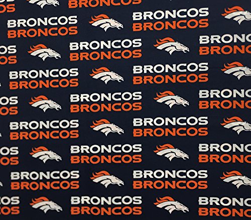 100% Cotton Quilt Prints - DENVER BRONCOS Fabrics/60 Wide/Sold by the yard