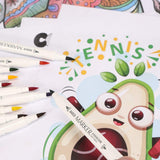 BAOKE Colored Calligraphy Pen, Drawing Pen, Art Dual Tip Brush Fine Tip Paint Marker Set for Adults D289 (24 Colors)