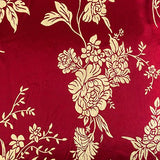 Burgundy Velvet Jacquard Damask Fabric 118'' Wide sold By The Yard for Curtains, Drapery,