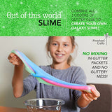 Pinwheel Crafts Glitter Slime - DIY Slime Kit for Girls, Includes 3 Colors Glitter Glue, Activator, Storage Containers & Recipes for Homemade Galaxy Slime, Science Experiments for Kids