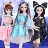 12.5 Inch Height Pricess Doll Full Set 24 Joint Body Movable White Skin Girl's Birthday Gift Toys for Children No Box
