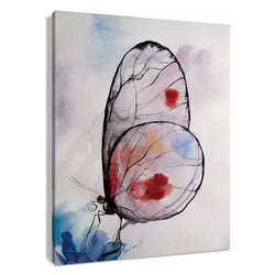 LB Butterfly Canvas Wall Art for Living Room Bedroom Bathroom Watercolor Animal on Flower Canvas Prints Art Painting Home Decor Framed Ready to Hang,16x20 inches