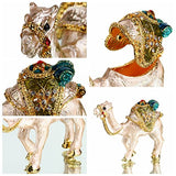 YUFENG Mini Figurine Trinket Boxes Ornament Crystals,Hand-painted Patterns Jewelry Trinket Box Hinged Collectible Ring Display Holders for Women or Girl (camel trinket box)