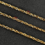 UMAOKANG 16.4 Feet Gold Plated Chain for Jewelry Making, 304 Stainless Steel Necklace Chain for Men and Women, Twisted Rope Link Chain Bulk Jewelry Supplies