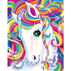 DIY 5D Diamond Painting Unicorn by Number Kits, Painting Full Drill Rhinestone Crystal Pictures Arts Craft for Home Wall Decor Gift (#01)