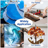 Epoxy Resin Kit - 1 Gallon Clear Resin Epoxy with Pigment, Glitter, Self Leveling Easy Mix 1:1 Casting Resin and Hardener, Resin Art Supplies for River Table Tops, Jewelry Projects, Mold Casting