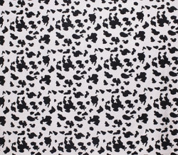 Minky Animal Print Fabric - COW BLACK & WHITE / 60" Wide / Sold by the yard