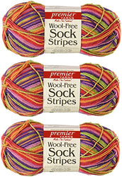 Premier Yarn Wool Free Sock Yarn, Farm Stand, Pack of 3