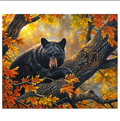 YUMEART Home Decoration Wall Paintings Animal 3D DIY Diamond Painting Cross Stitch Black Bear Animals Embroidery Cross Kits Needlework