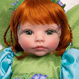 Paradise Galleries Reborn Fairy Doll - Pixie, 19 inch Toddler, GentleTouch Vinyl, Caucasian Skintone, Red Hair, 5-Piece Doll Gift Set