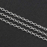 33 Feet 2 MM Silver Plated Brass Cable Chain Link Spool Bulk for Jewelry Making