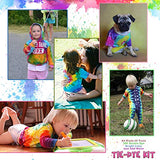 Kids Tie Dye Kit for Girls 6 Bright Colors Pink Red Grey Tye Dye Kit Double Dyes Fabric Dye Set for DIY Arts Crafts Handmade Projects Perfect for Party Gathering All Kind of Tools for You Easy to Use