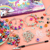ZYEHXED 150 Pcs Charm Bracelet Making Kit, Teen Girl Gifts Jewelry Making Kit Unicorn Mermaid Letter Pendant DIY Arts and Crafts Gift Set for Girls Ages 5 6 7 8 9 10 11 12