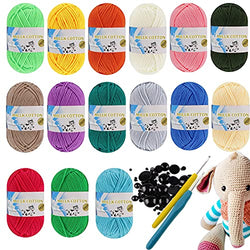 SDJNLXS 50 Piece Crochet Kit for Beginners Crochet Kit with Yarn